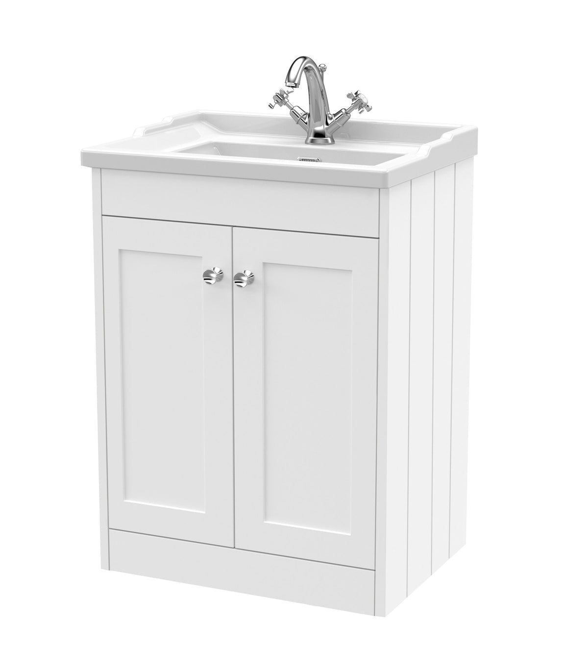 Old London Ashwick 600mm Floorstanding 2-Door Unit With Basin 1 Tap Hole
