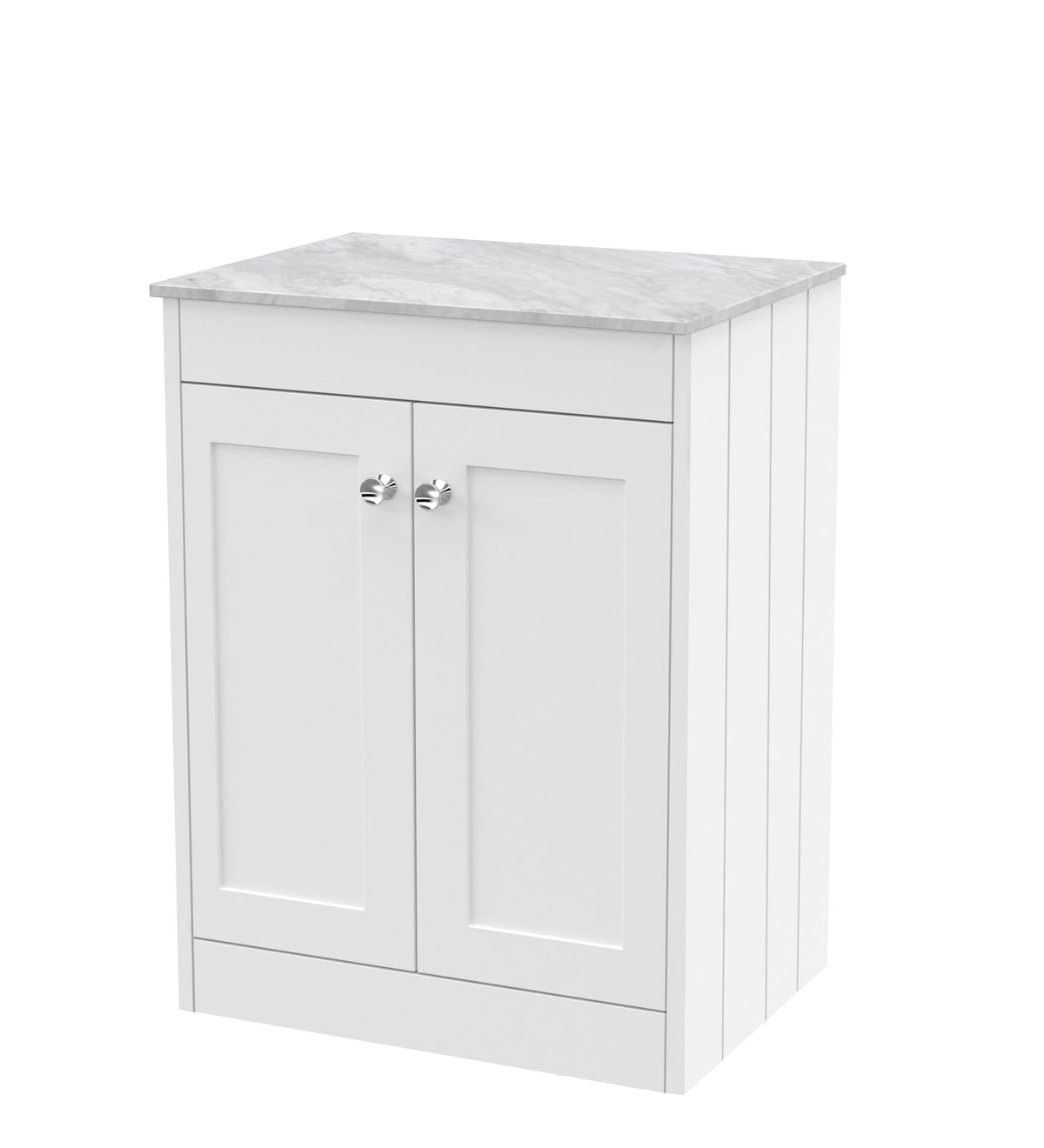 Old London Ashwick 600mm Floorstanding 2-Door Unit With Marble Top