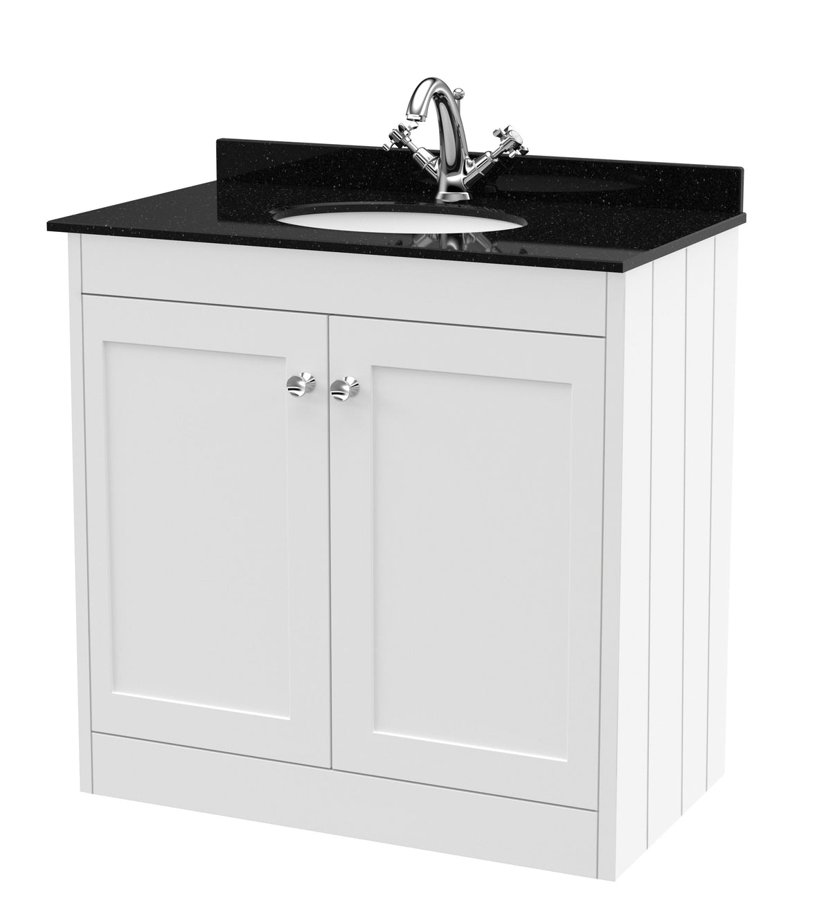 Old London Ashwick 800mm Floorstanding 2-Door Unit With Marble Top 1 Tap Hole