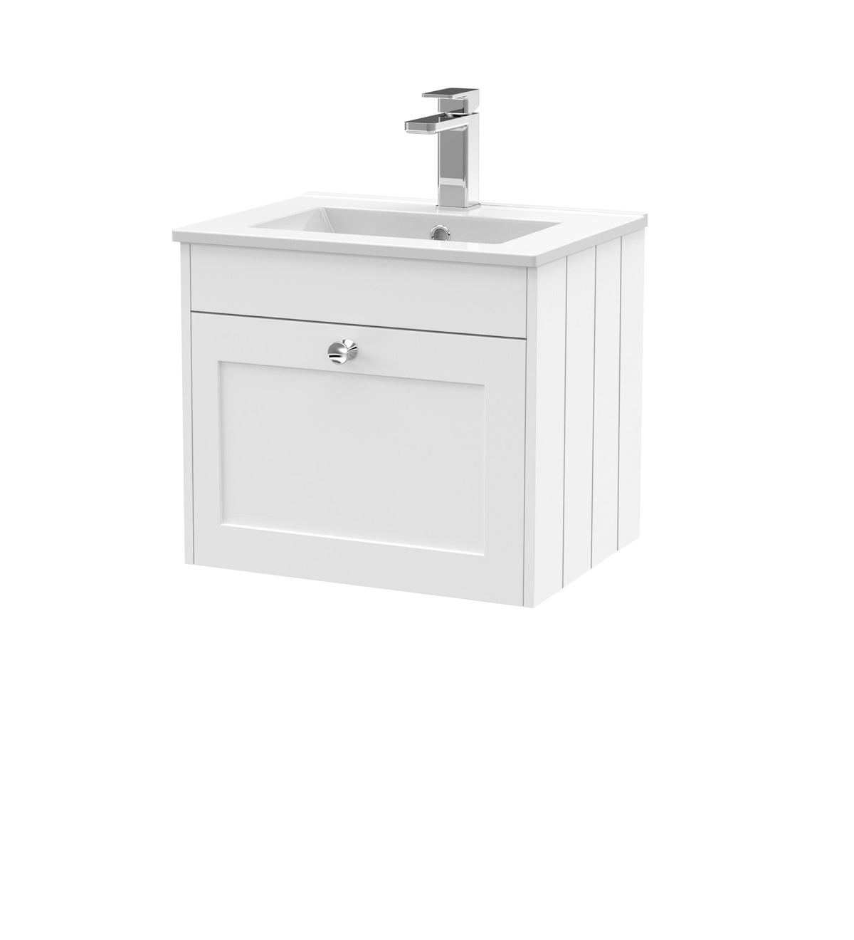 Old London Ashwick 500mm Wall Hung 1-Drawer Unit With Minimalist Basin