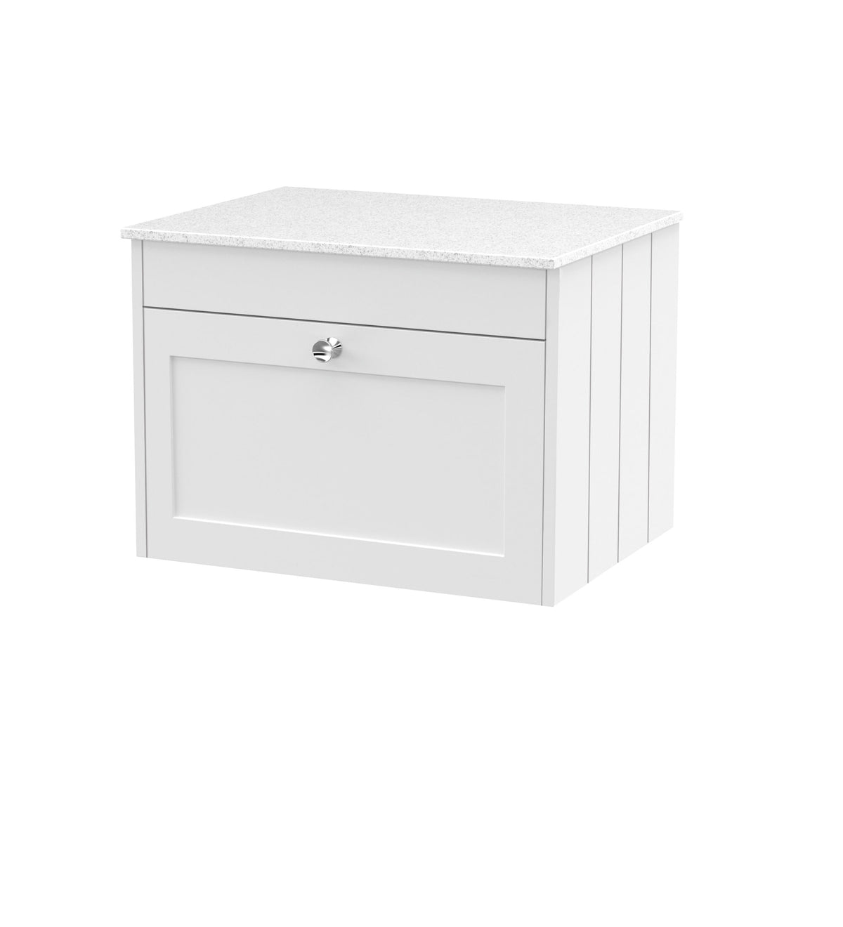 Old London Ashwick 600mm Wall Hung 1-Drawer Unit With Marble Top