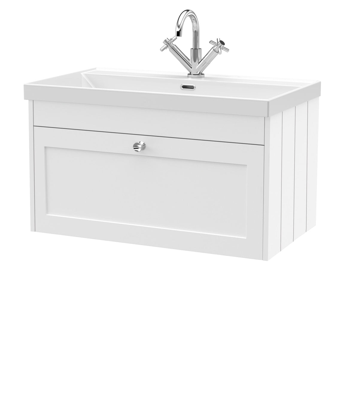 Old London Ashwick 800mm Wall Hung 1-Drawer Unit with Basin 1 TH