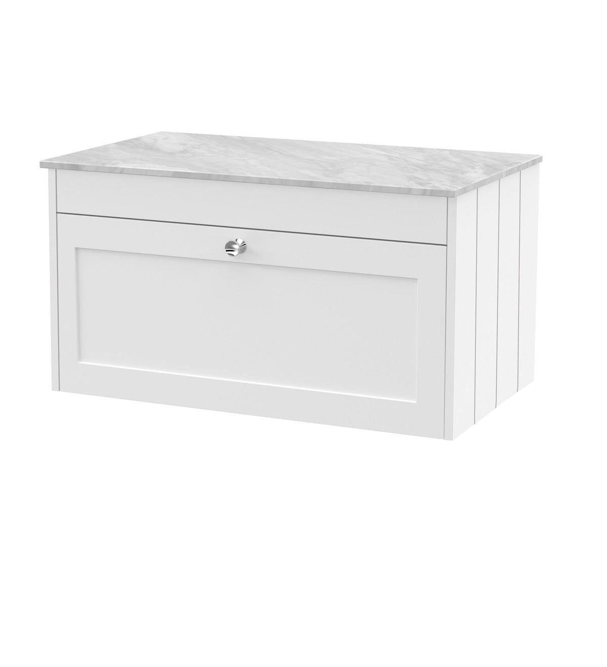 Old London Ashwick 800mm Wall Hung 1-Drawer Unit with Marble Top