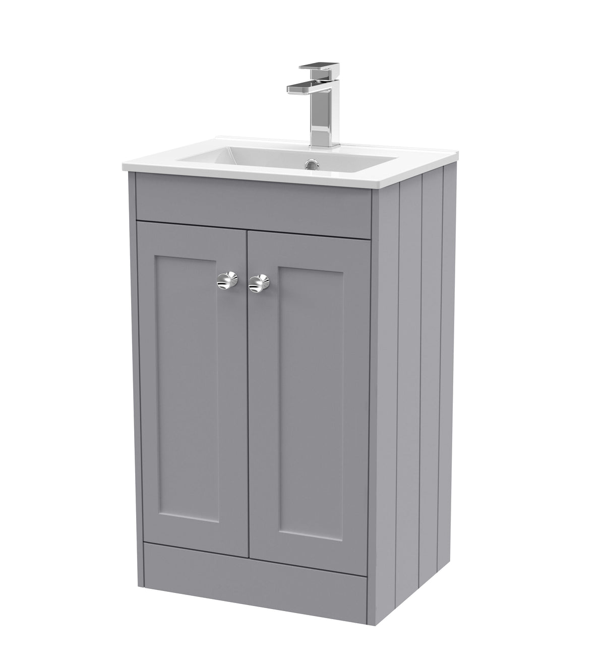 Old London Ashwick 500mm Floorstanding 2-Door Unit With Minimalist Basin