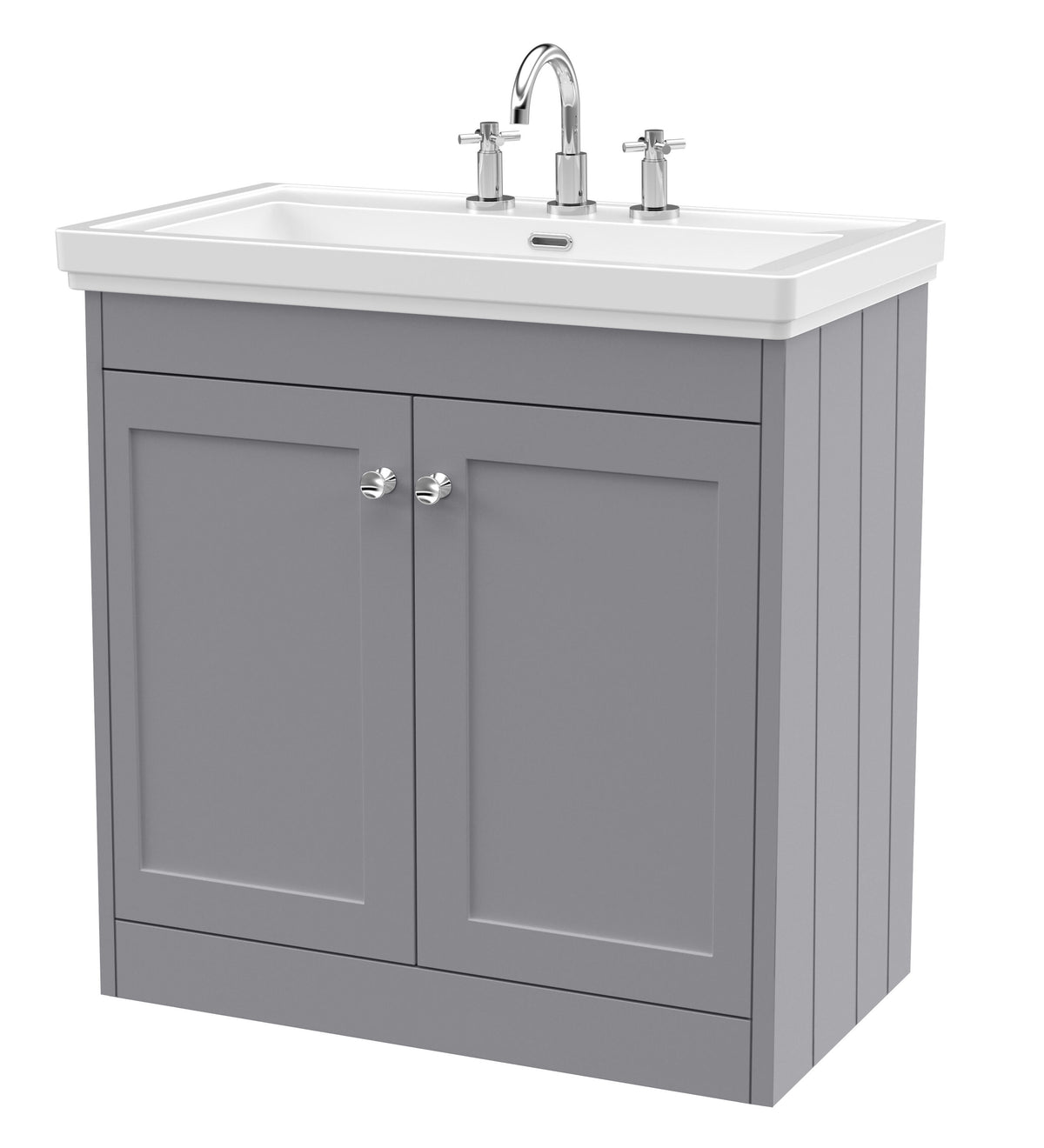 Old London Ashwick 800mm Floorstanding 2-Door Unit With Basin 3 Tap Hole