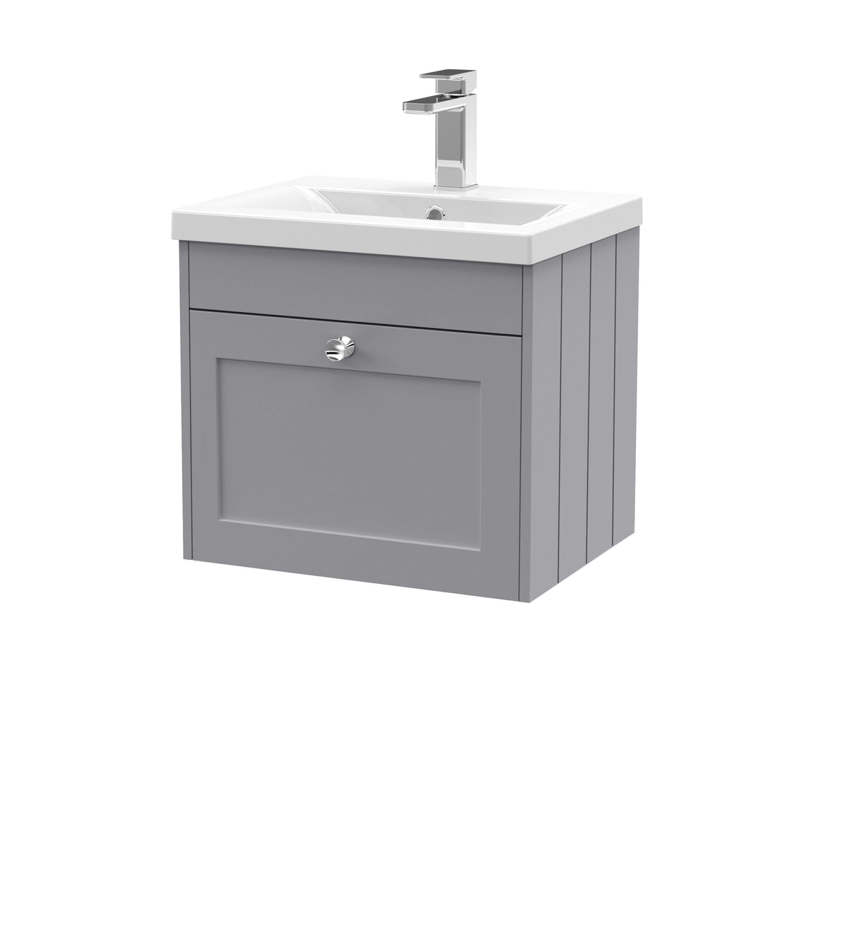 Old London Ashwick 500mm Wall Hung 1-Drawer Unit With Mid-Edged Basin