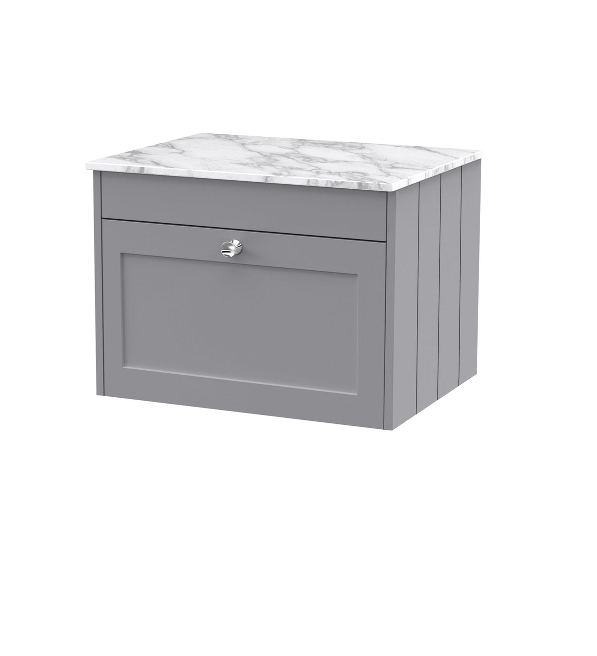 Old London Ashwick 600mm Wall Hung 1-Drawer Unit With Marble Top