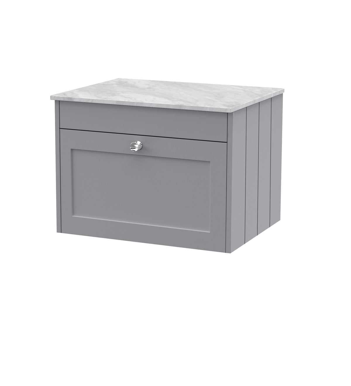 Old London Ashwick 600mm Wall Hung 1-Drawer Unit With Marble Top