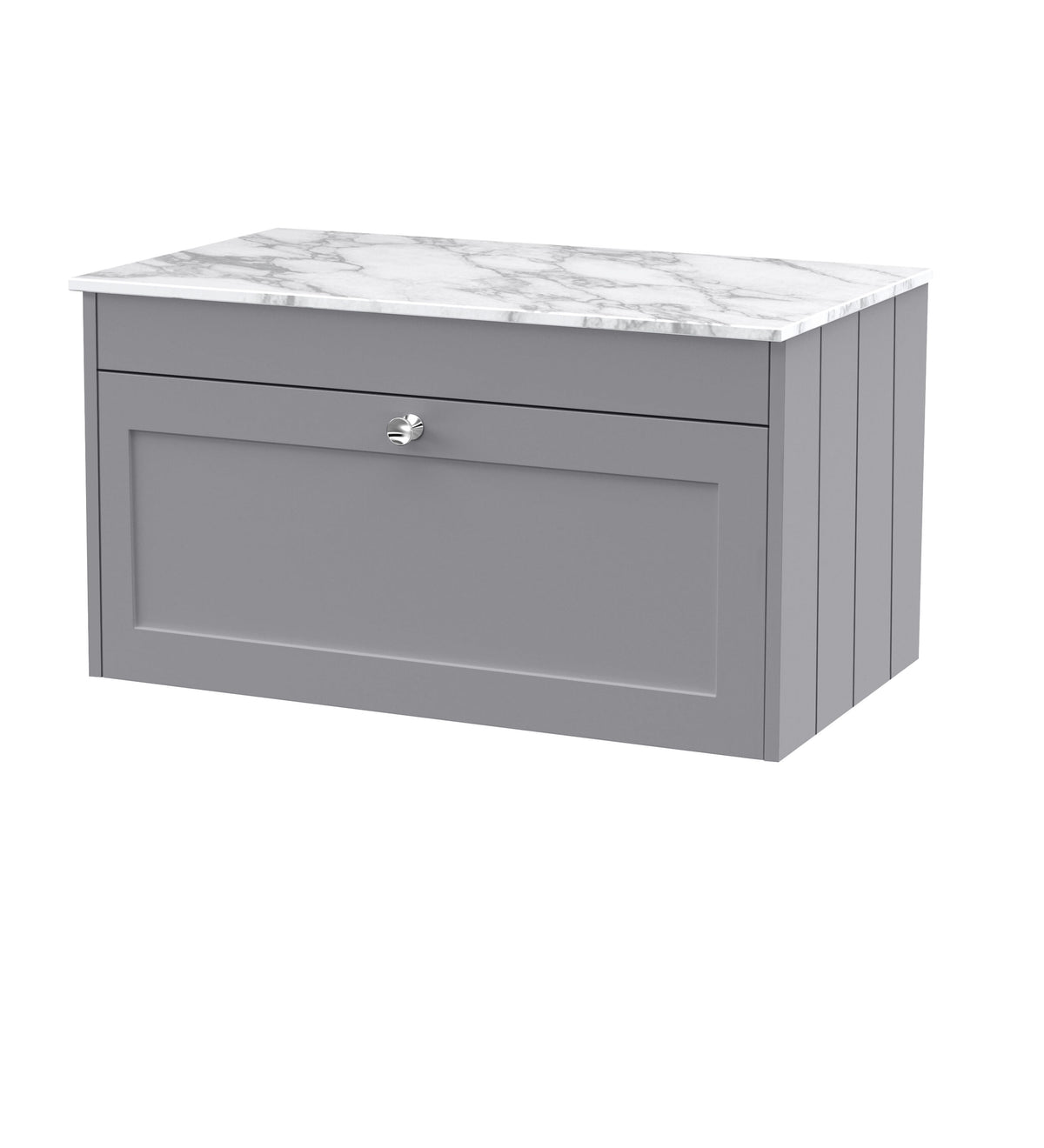 Old London Ashwick 800mm Wall Hung 1-Drawer Unit with Marble Top
