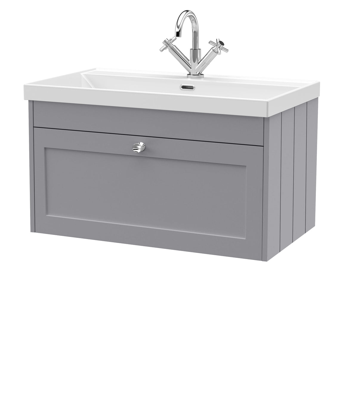 Old London Ashwick 800mm Wall Hung 1-Drawer Unit with Basin 1 TH