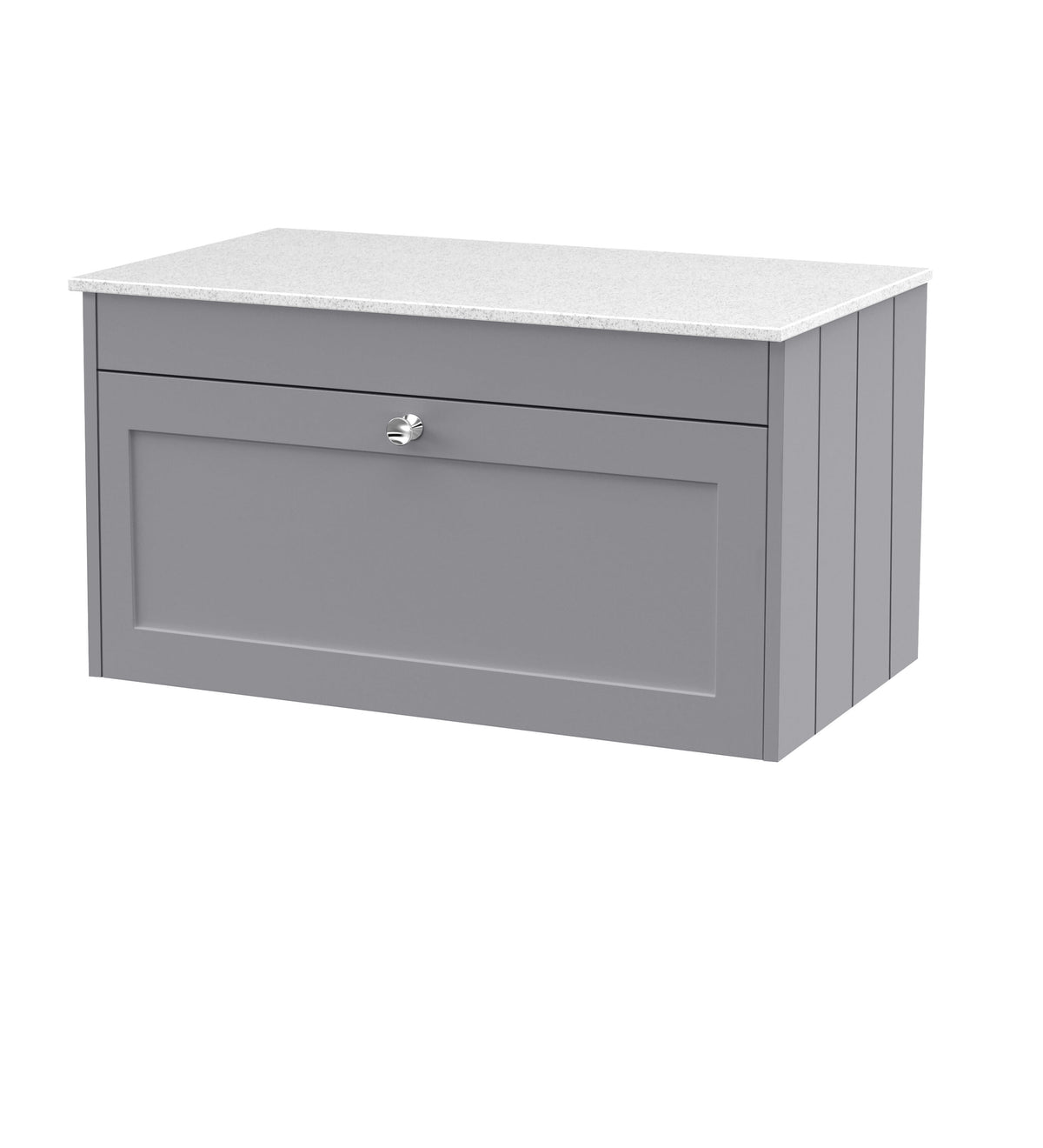 Old London Ashwick 800mm Wall Hung 1-Drawer Unit with Marble Top