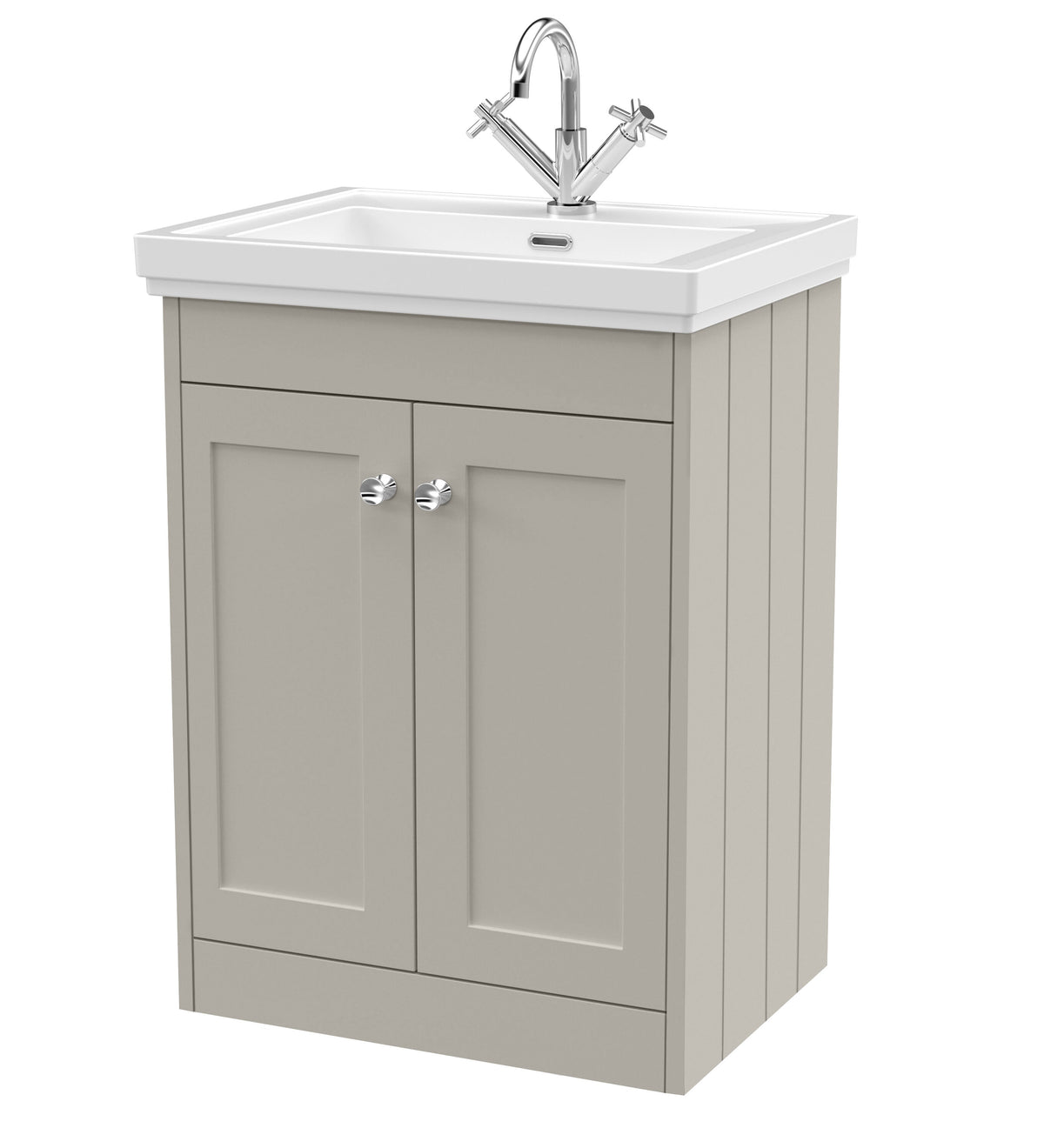Old London Ashwick 600mm Floorstanding 2-Door Unit With Basin 1 Tap Hole