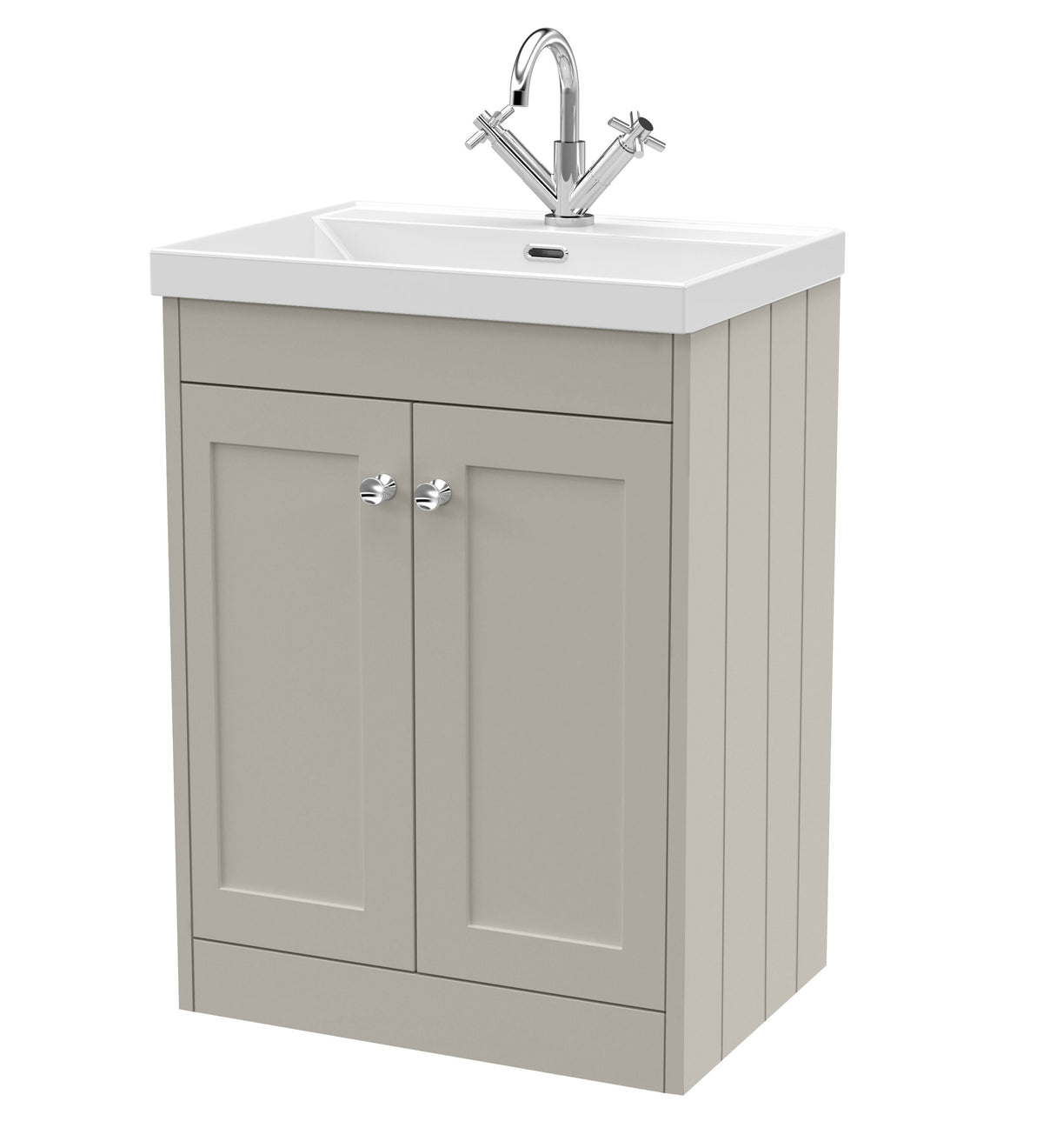 Old London Ashwick 600mm Floorstanding 2-Door Unit With Basin 1 Tap Hole