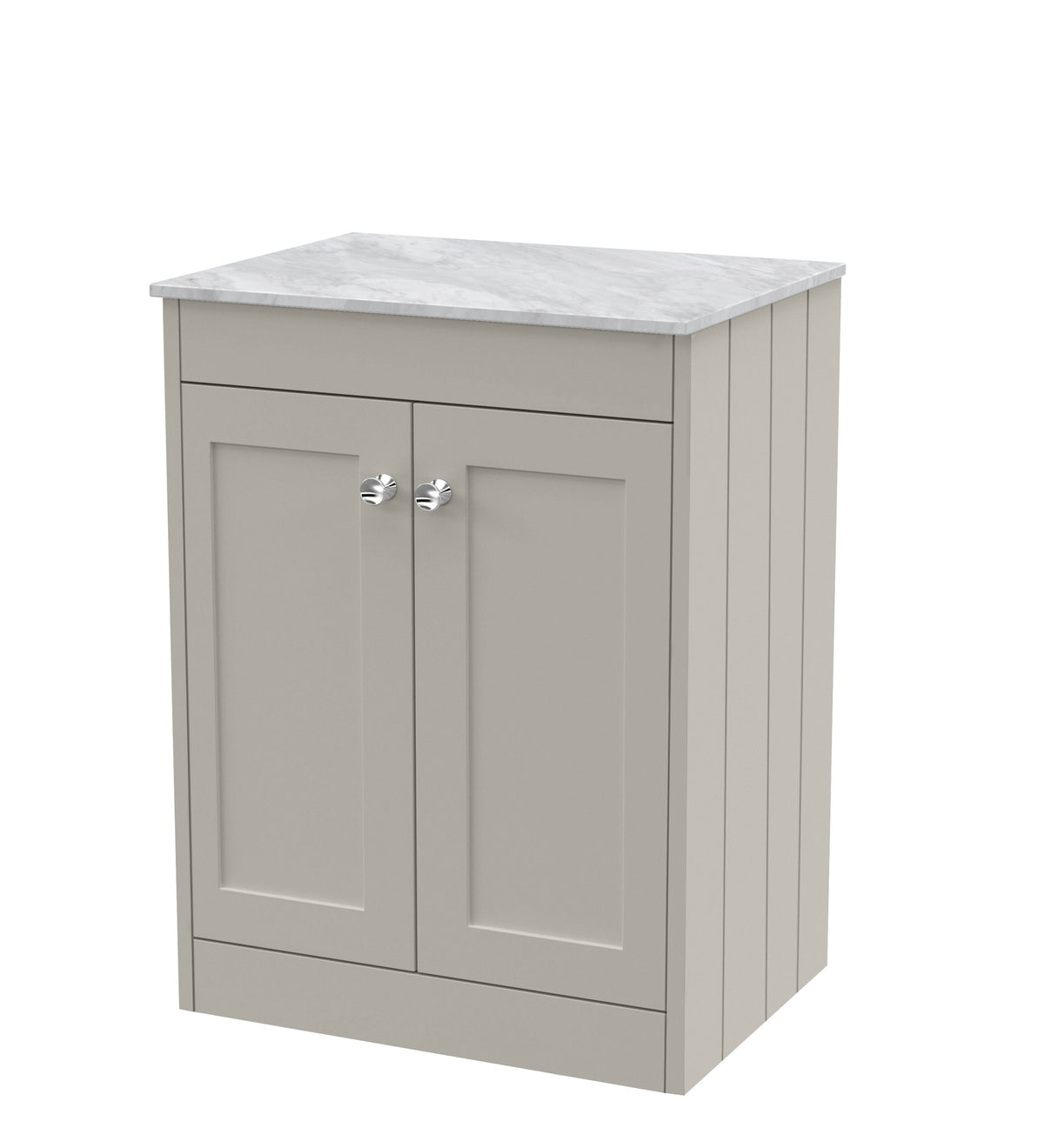Old London Ashwick 600mm Floorstanding 2-Door Unit With Marble Top
