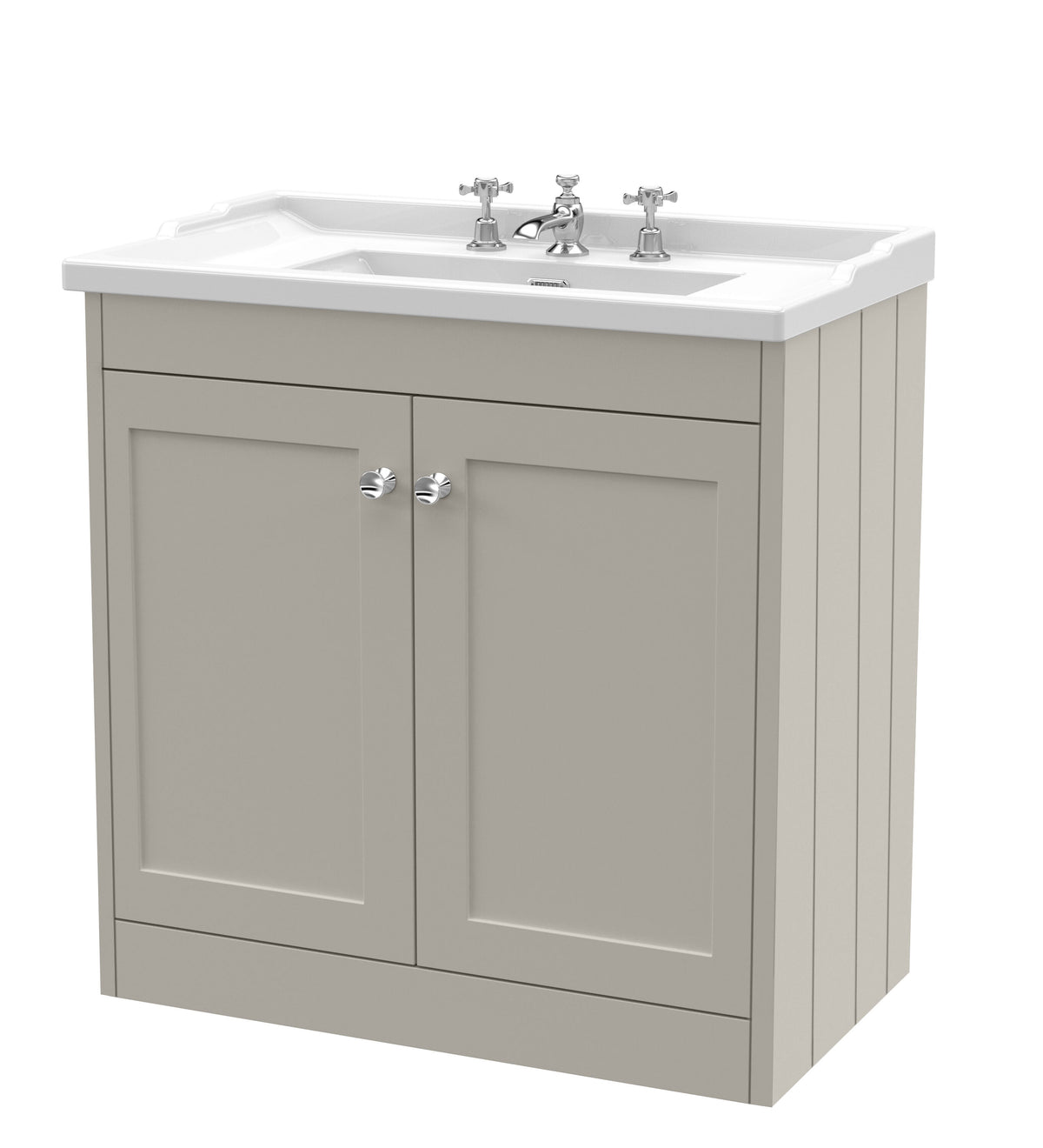 Old London Ashwick 800mm Floorstanding 2-Door Unit With Basin 3 Tap Hole