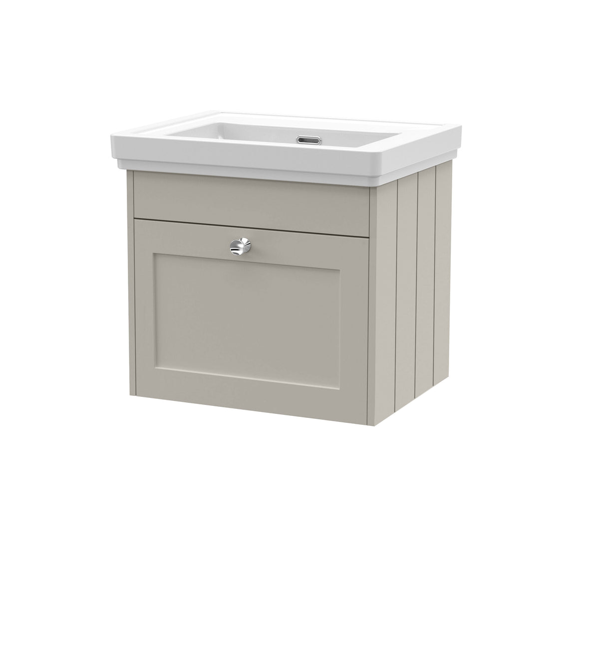 Old London Ashwick 500mm Wall Hung 1-Drawer Unit With Basin No Tap Hole
