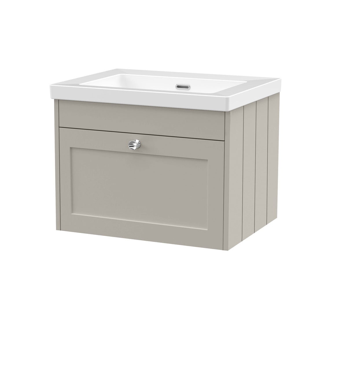 Old London Ashwick 600mm Wall Hung 1-Drawer Unit With Basin No Tap Hole