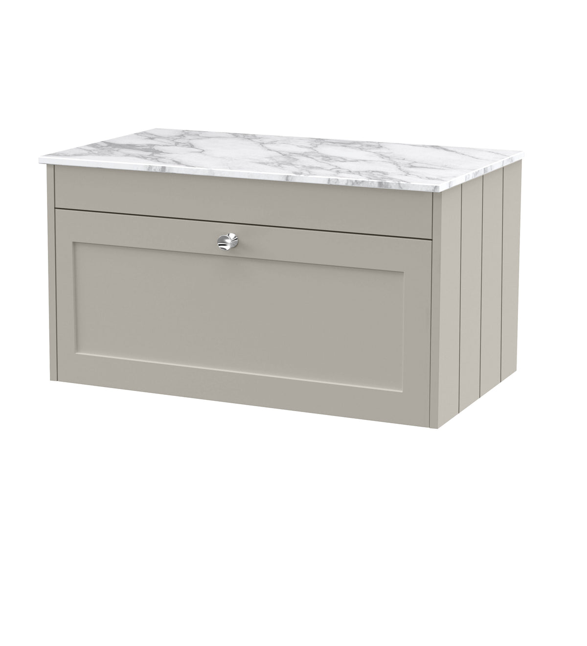 Old London Ashwick 800mm Wall Hung 1-Drawer Unit with Marble Top
