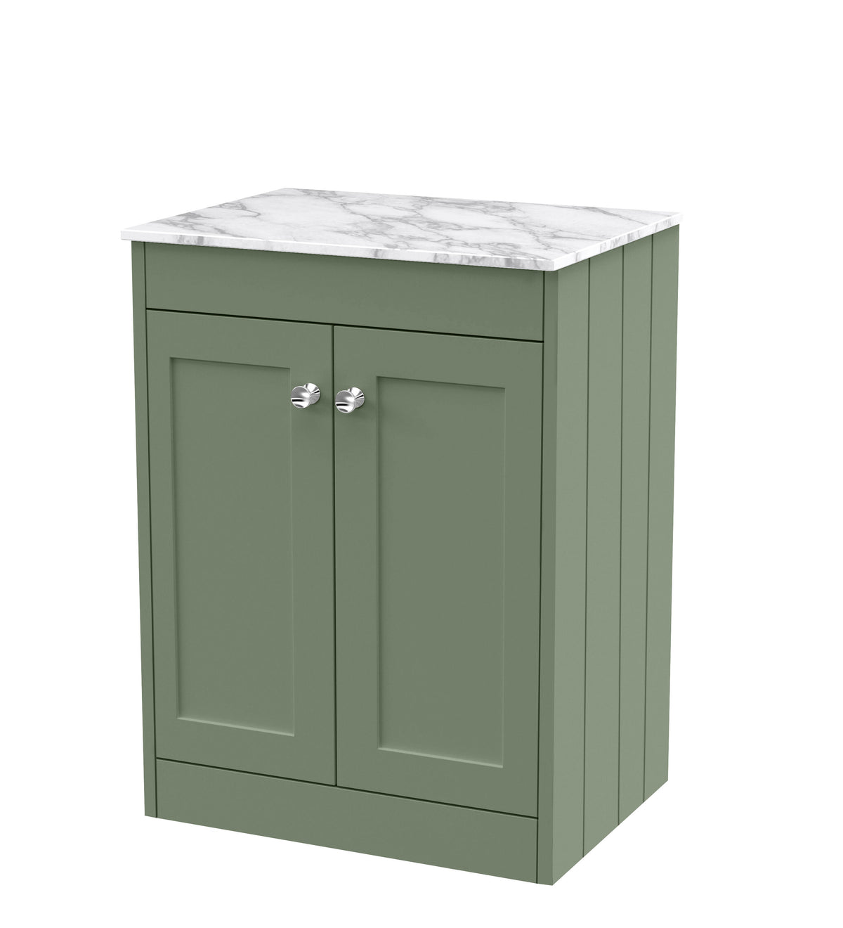 Old London Ashwick 600mm Floorstanding 2-Door Unit With Marble Top