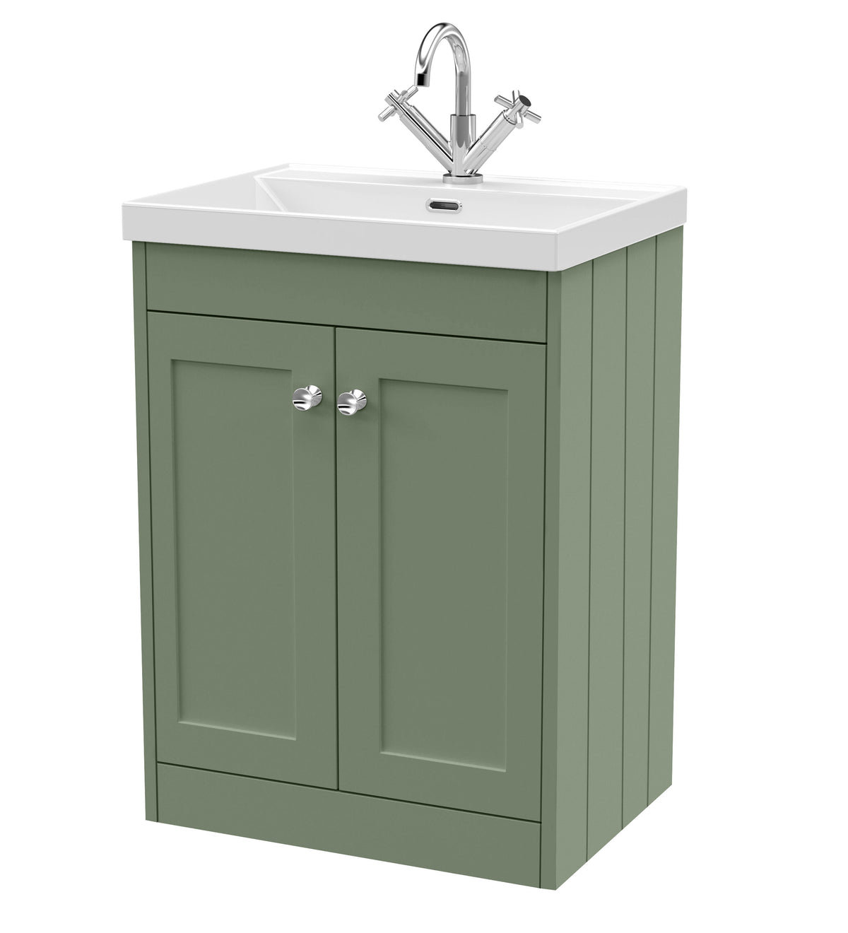 Old London Ashwick 600mm Floorstanding 2-Door Unit With Basin 1 Tap Hole