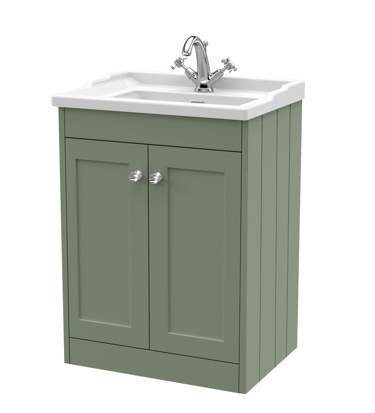 Old London Ashwick 600mm Floorstanding 2-Door Unit With Basin 1 Tap Hole