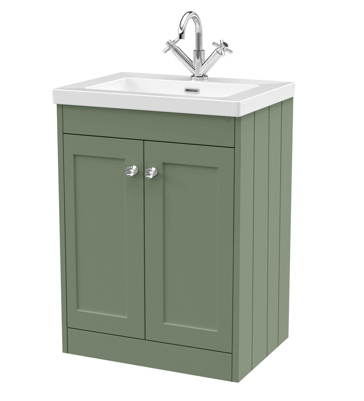 Old London Ashwick 600mm Floorstanding 2-Door Unit With Basin 1 Tap Hole