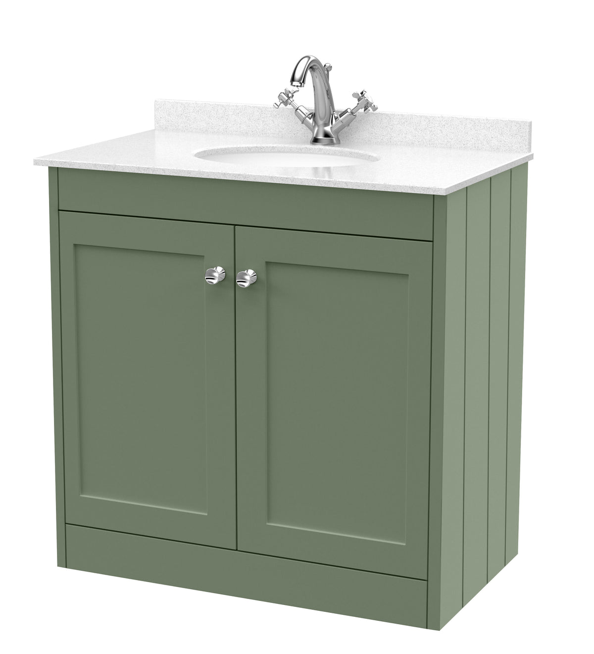 Old London Ashwick 800mm Floorstanding 2-Door Unit With Marble Top 1 Tap Hole