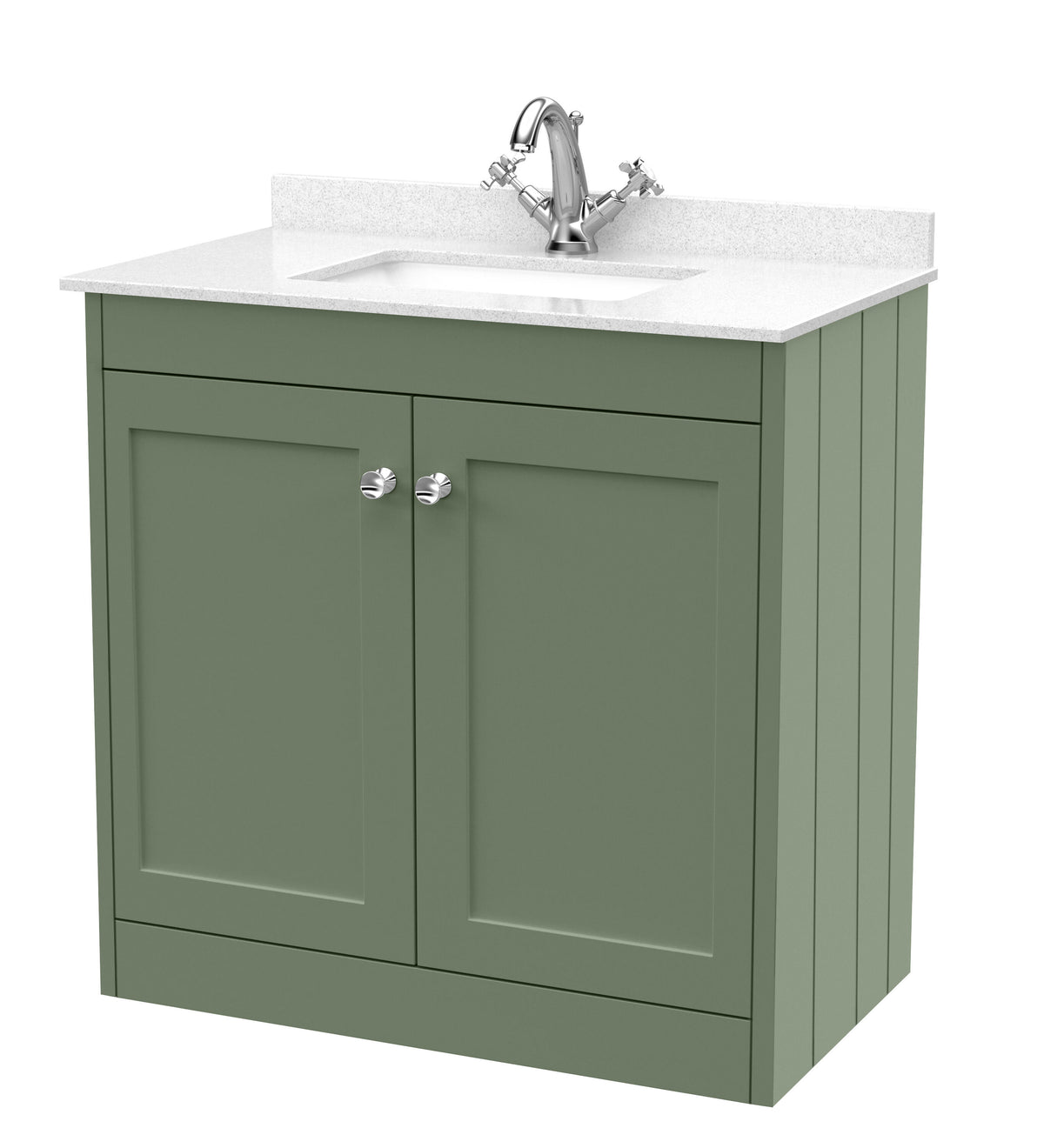 Old London Ashwick 800mm Floorstanding 2-Door Unit With Marble Top 1 Tap Hole