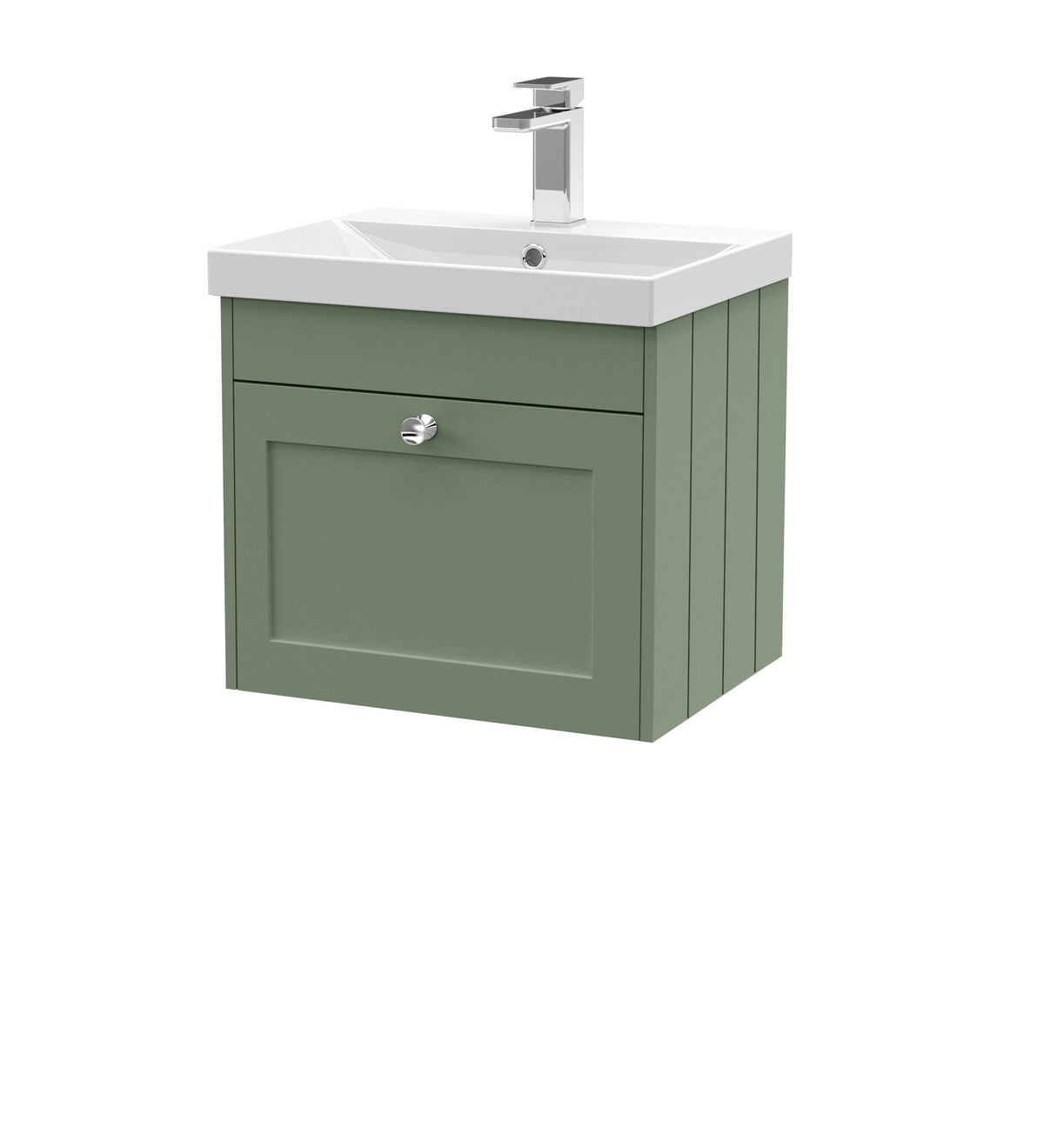 Old London Ashwick 500mm Wall Hung 1-Drawer Unit With Thin-Edged Basin