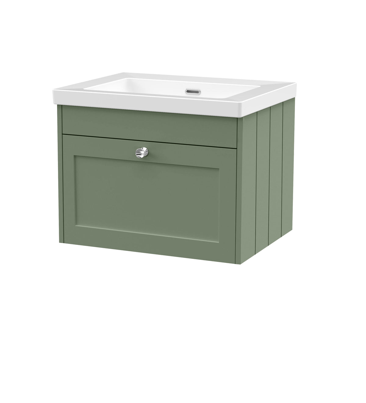 Old London Ashwick 600mm Wall Hung 1-Drawer Unit With Basin No Tap Hole
