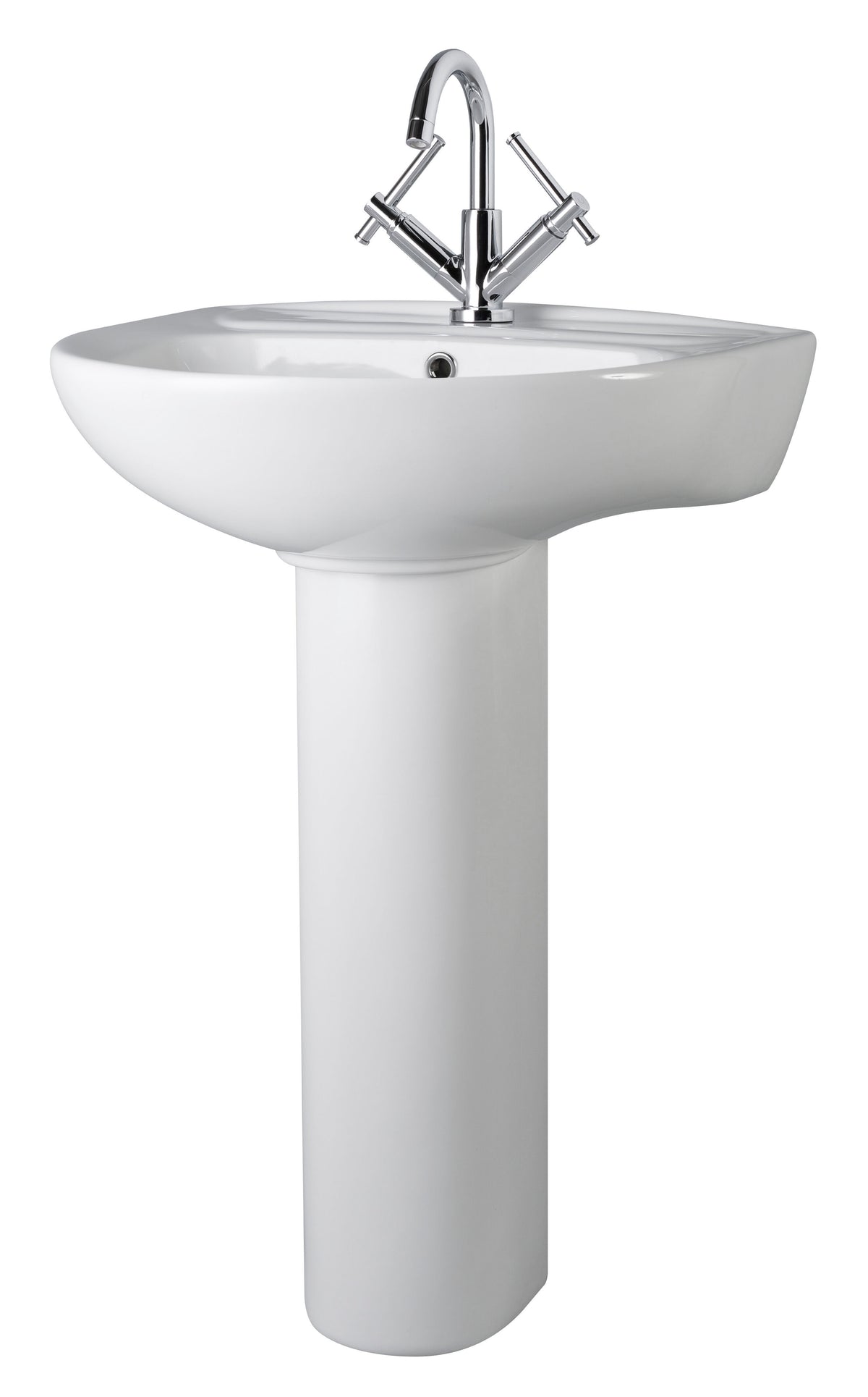 Nuie Melbourne 1 Tap Hole 550mm Ceramic Basin & Pedestal