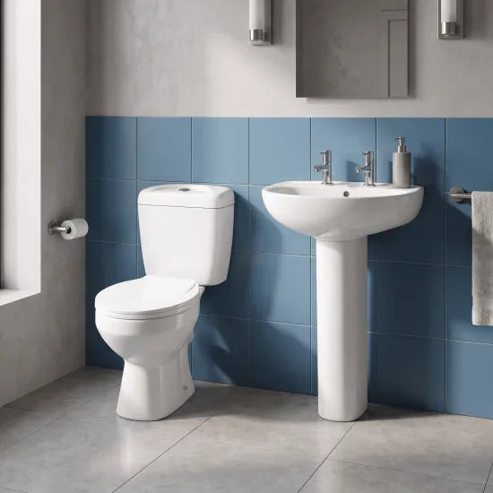 Melbourne Close Coupled Toilet & 550mm Basin Suite