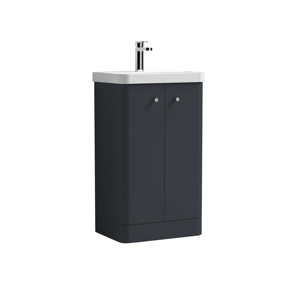 Nuie Core 500mm 2 Door Floor Standing Vanity Unit With Basin