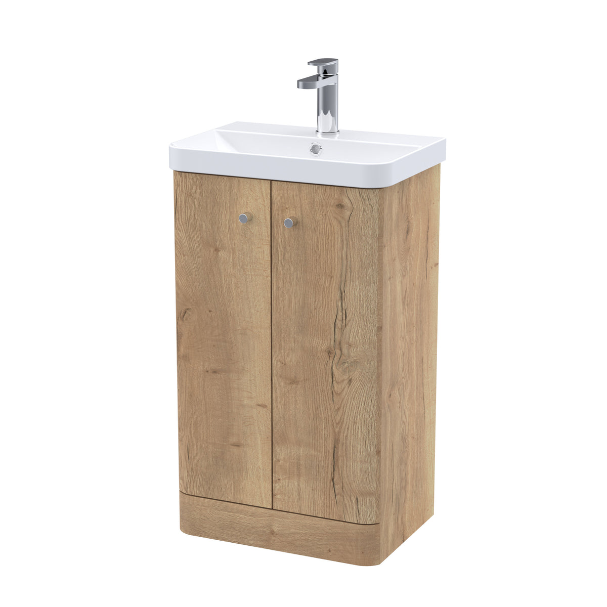 Nuie Core 500mm 2 Door Floor Standing Vanity Unit With Basin