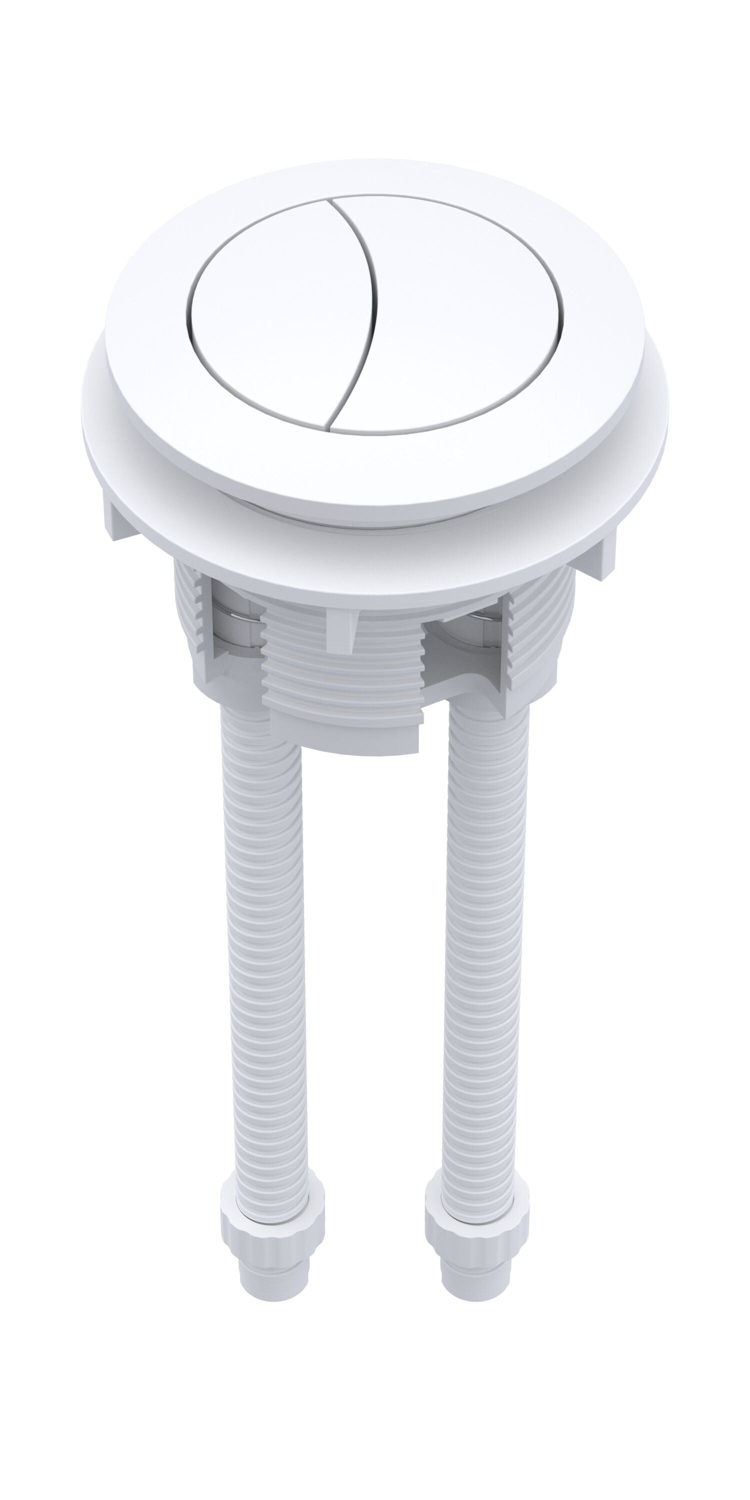 White Dual Flush Cistern Push Button