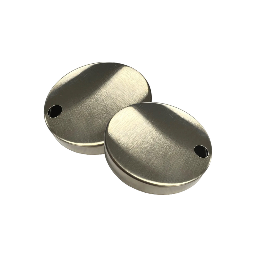 x2 CAPS Brushed Brass Cover Caps For Seat Hinges to suit SEA600OP / SEA601OP / SEA001UN / SEA002UN / SEA101D - CPS101BB
