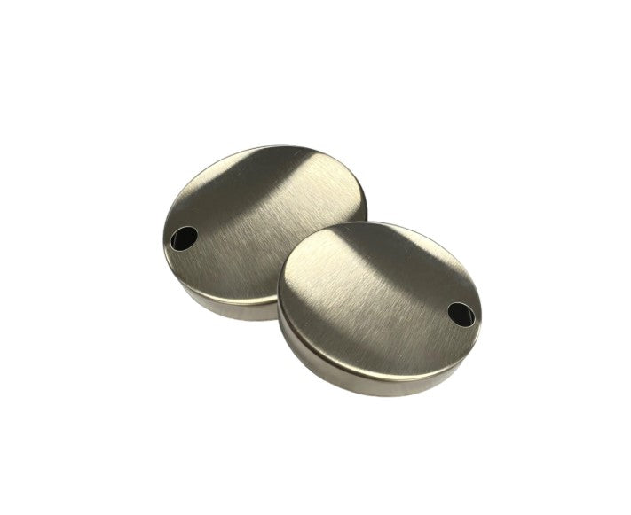 x2 CAPS Brushed Brass Cover Caps For Seat Hinges to suit SEA102D & SEA104D - CPS102BB