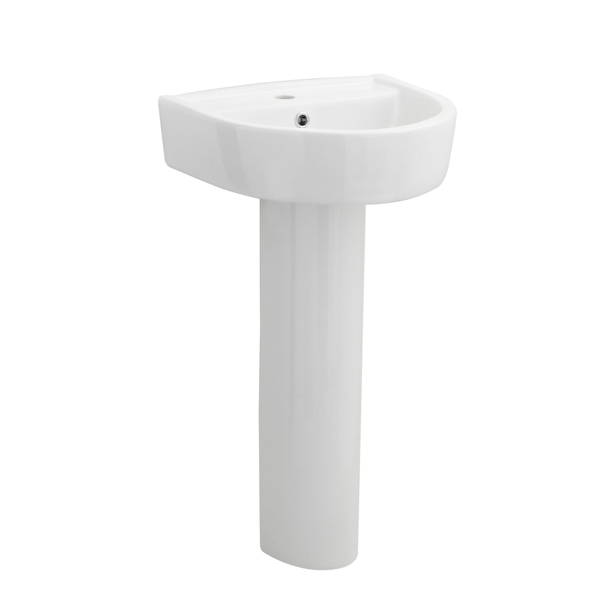 Nuie Provost 1 Tap Hole 420mm Ceramic Basin & Pedestal