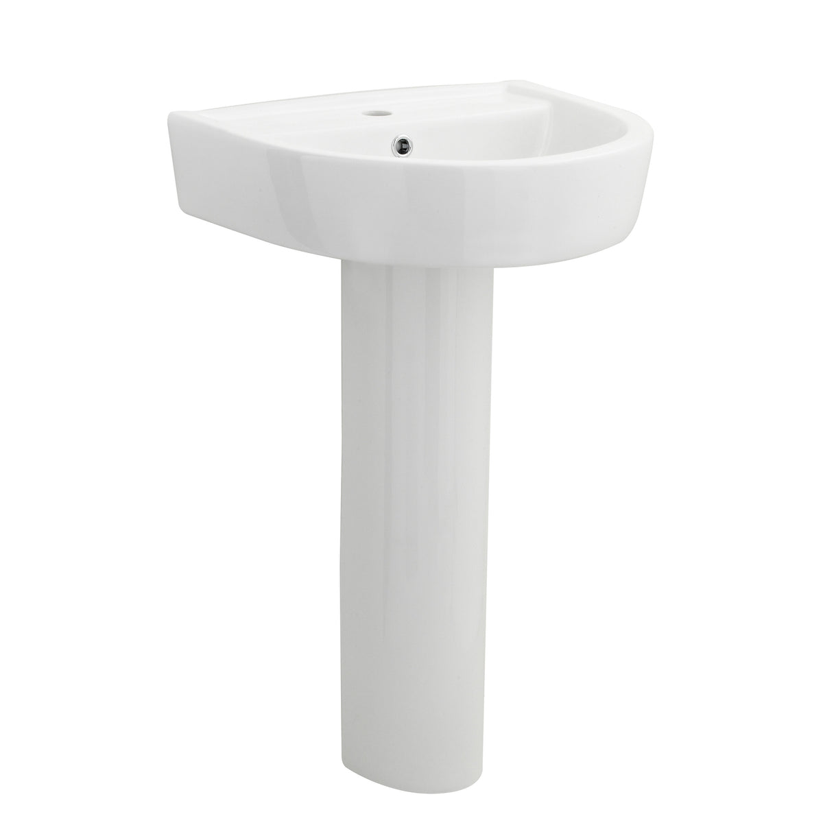 Nuie Provost 1 Tap Hole 520mm Ceramic Basin & Pedestal