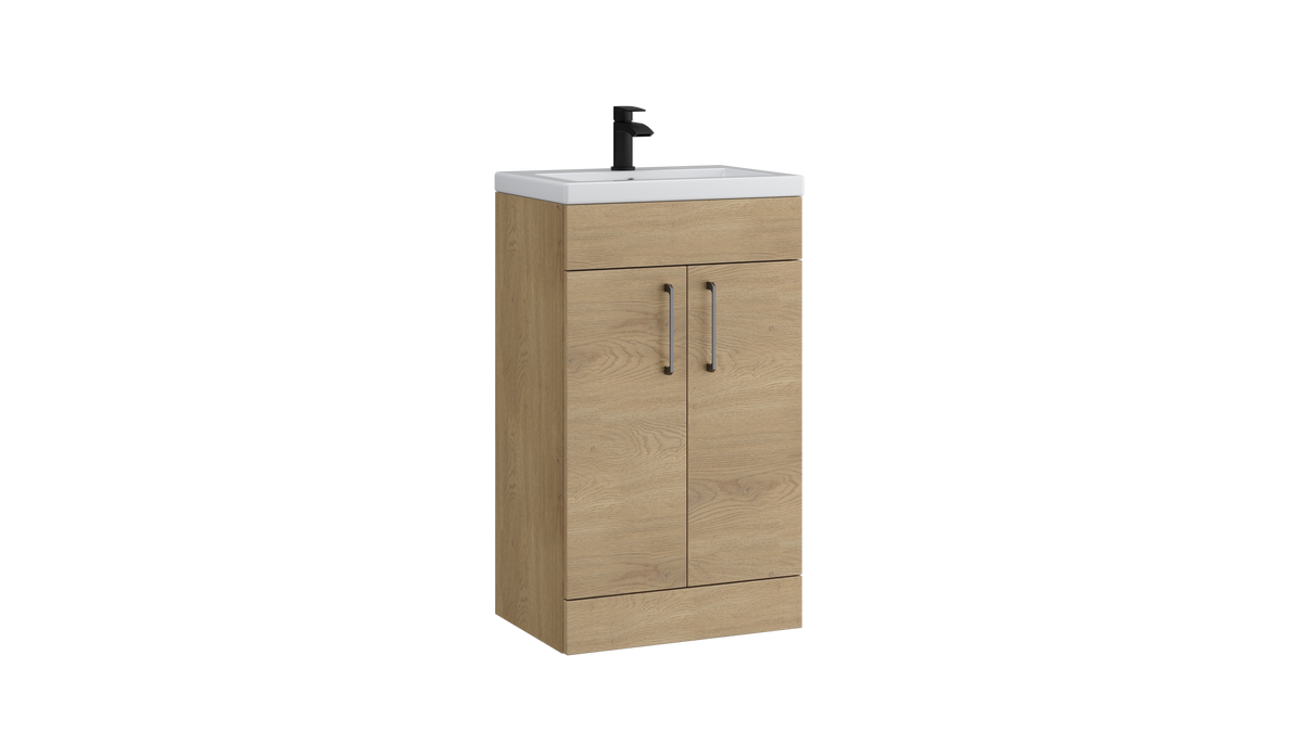 Dove 500mm 2 Door Floor Standing Unit Torro Oak - DOV500FSDO-TO