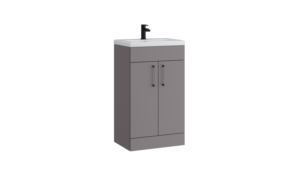 Dove 500mm 2 Door Slimline Unit Slate Grey - DOV500SL-SG