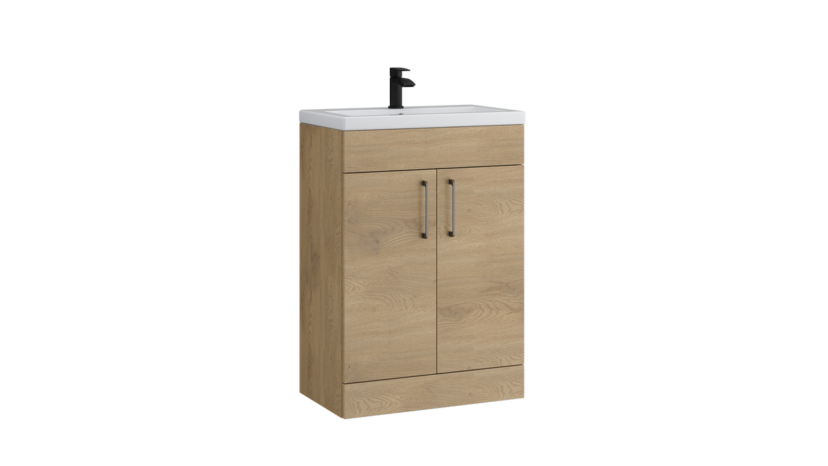 Dove 600mm 2 Door Slimline Unit Torro Oak - DOV600SL-TO