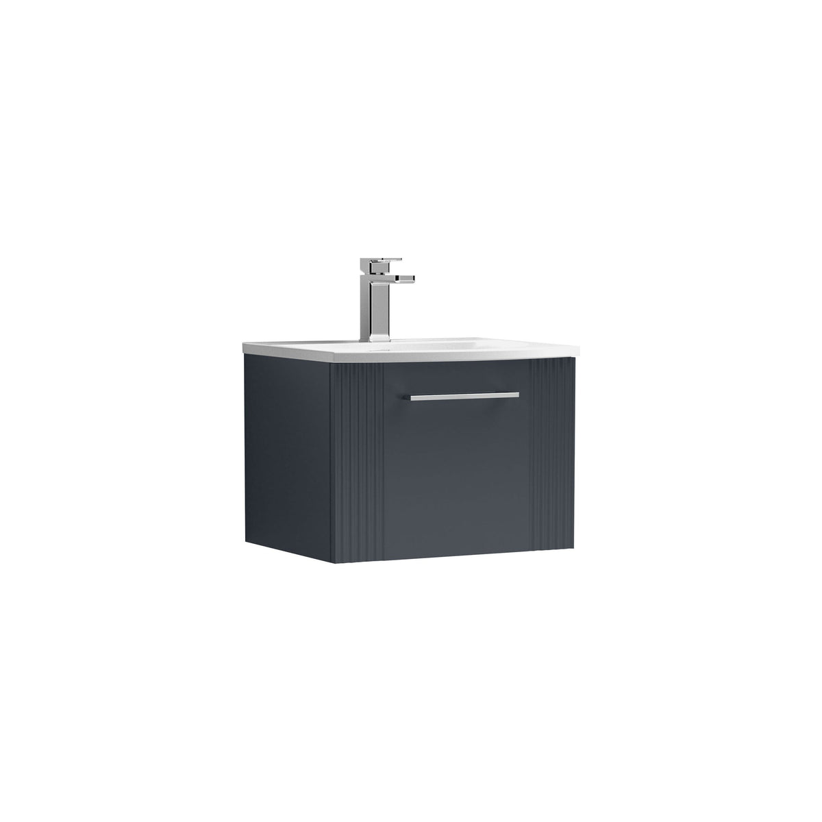 Nuie Deco 500mm 1 Drawer Wall Hung Vanity Unit With Curved Basin