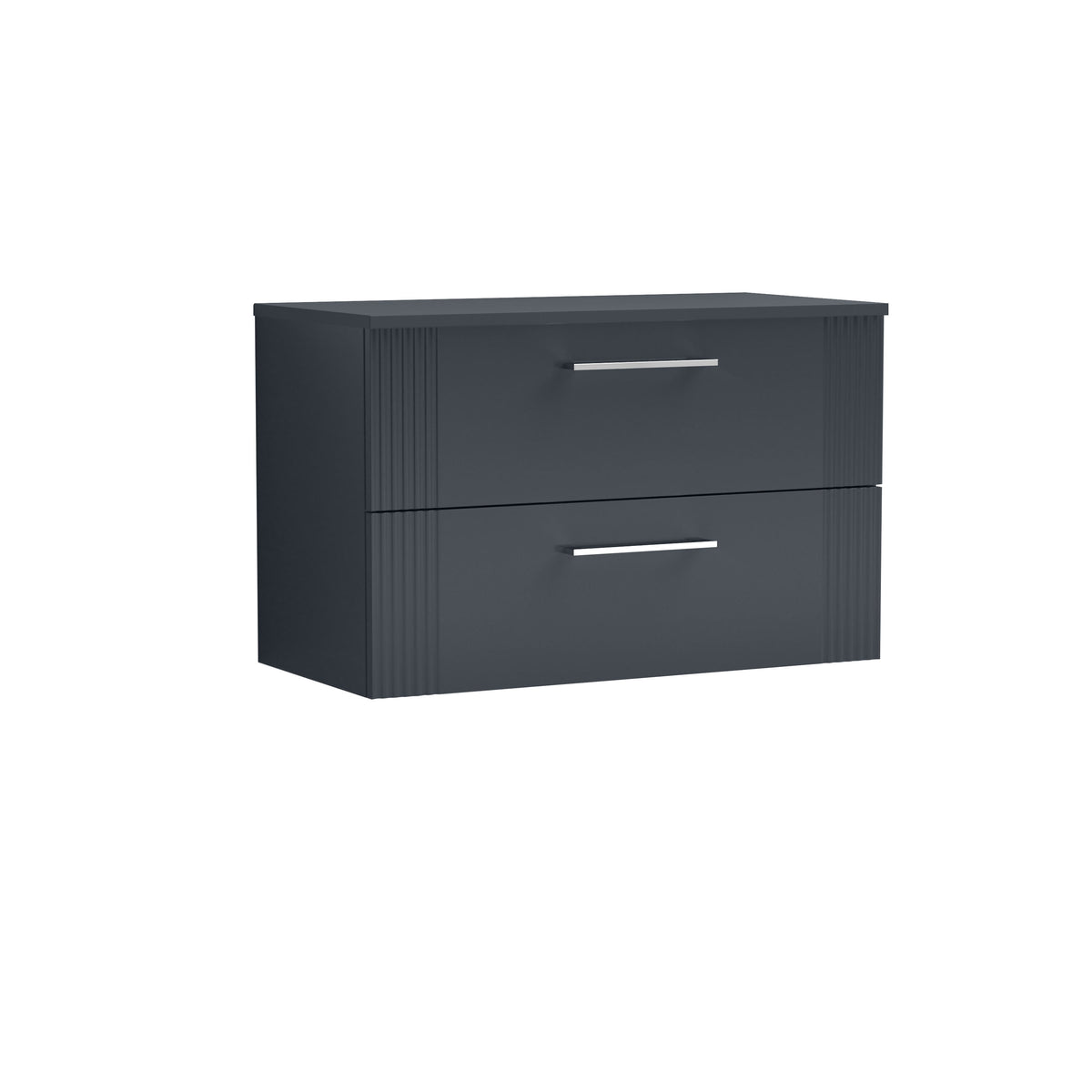 Nuie Deco 800mm 2 Drawer Wall Hung Vanity With Co-ordinating Worktop