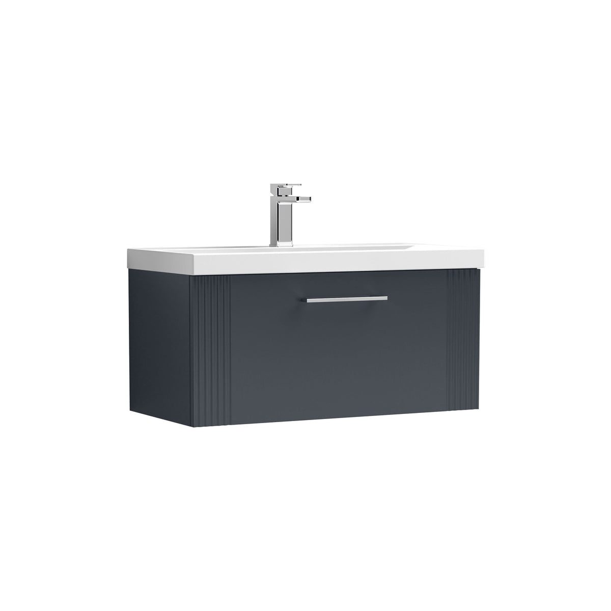 Nuie Deco 800mm 1 Drawer Wall Hung Vanity Unit With Thin Edge Basin