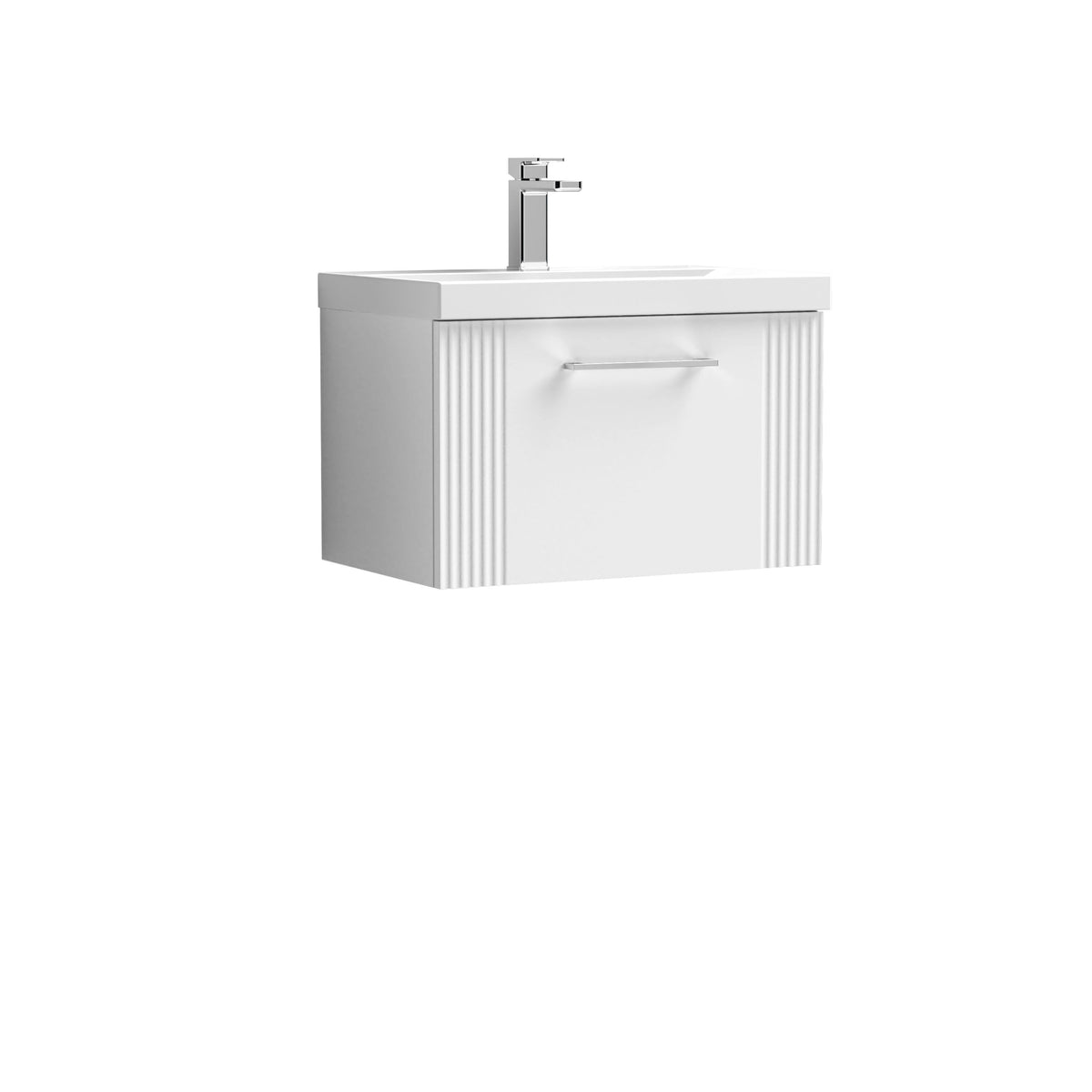 Nuie Deco 600mm 1 Drawer Wall Hung Vanity Unit With Thin Edge Basin