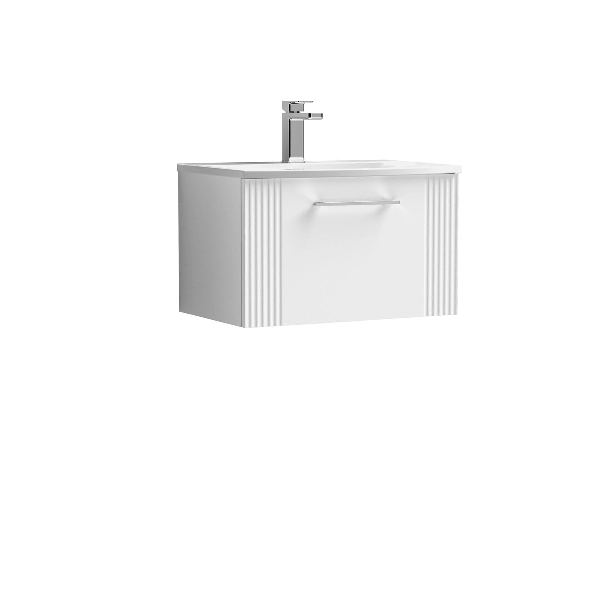 Nuie Deco 600mm 1 Drawer Wall Hung Vanity Unit With Curved Basin