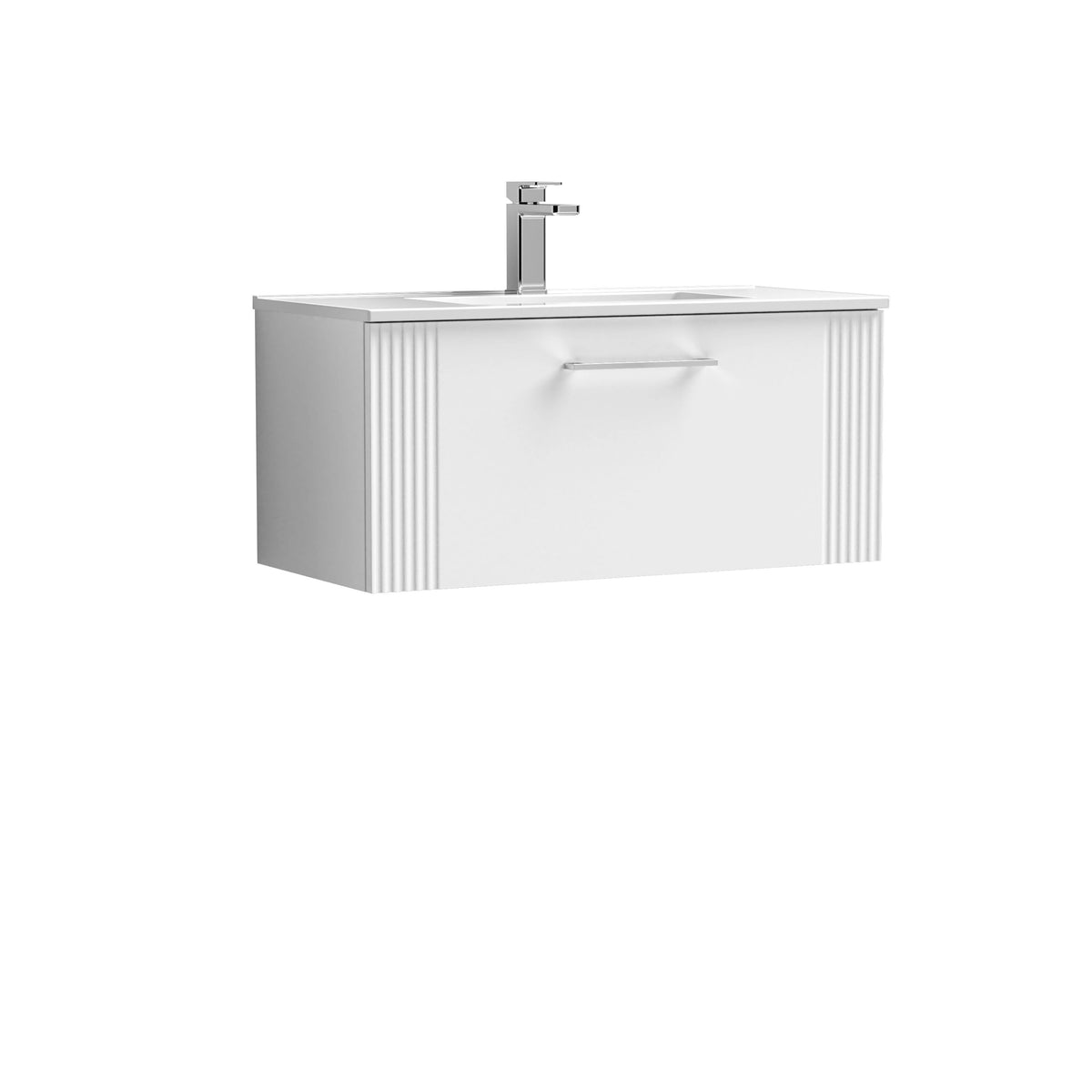 Nuie Deco 800mm 1 Drawer Wall Hung Vanity Unit With Minimalist Basin