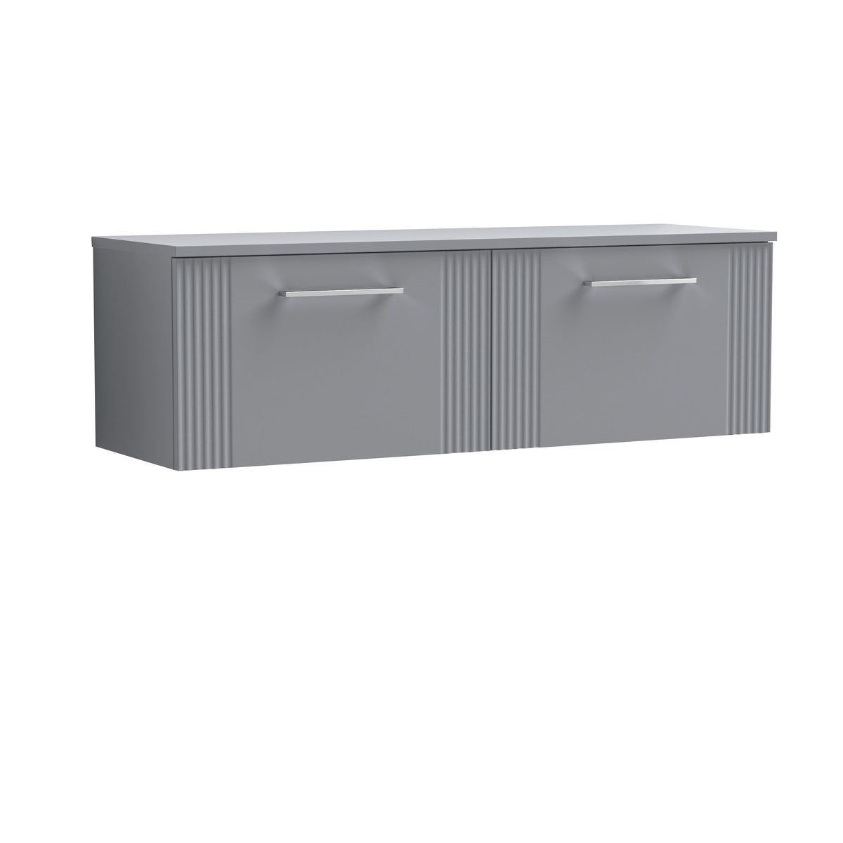 Nuie Deco 1200mm Slate Grey 2 Drawer Wall Hung Vanity & Worktop