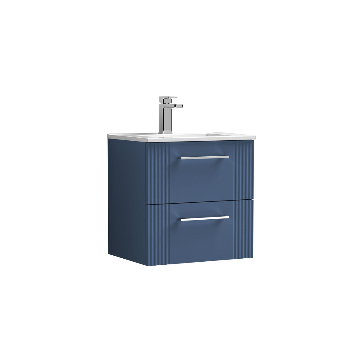 Nuie Deco 500mm 2 Drawer Wall Hung Vanity Unit With Minimalist Basin